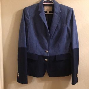 Banana Republic blue wool herringbone jacket